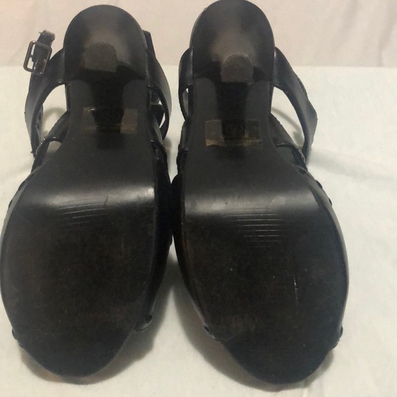 Paprika Black Sexy Open Toe heels Sandals - Picture 4 of 9